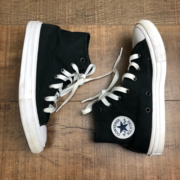 black converse high tops size 2.5